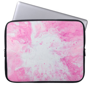 Roze en blauw wateroppervlak laptop sleeve