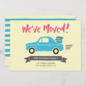 Roze en blauw We hebben een bewegende aankondiging (Voorkant / Achterkant)