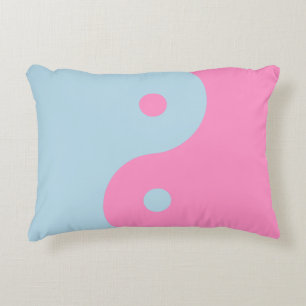  roze en blauw Yin Yang Accent Kussen