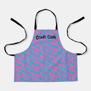 Roze en Blauw Zig-Zag Schort