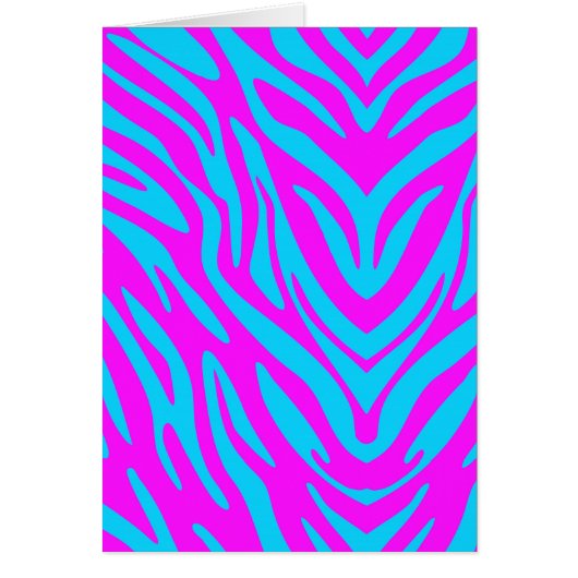 Roze en blauwe Abstracte Zebra (Voorkant)