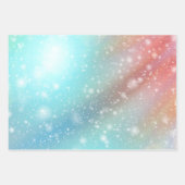 Roze en blauwe achtergrond inpakpapier vel (Voorkant)