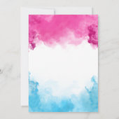 Roze en blauwe Baby Kaart (Achterkant)