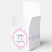 Roze en blauwe Baby shower Bedankdoosjes (Geopend)