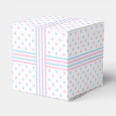 Roze en blauwe Baby shower Bedankdoosjes (Achterkant)