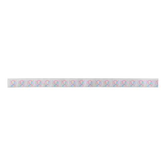 Roze en blauwe bewustzijn Ribbon Angel Ribbon Lint (Voorkant)