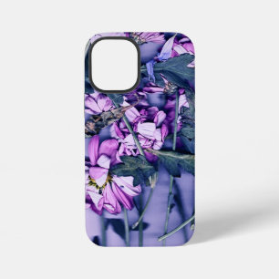 Roze en Blauwe Bloemige PopSocket iPhone 12 Mini Hoesje