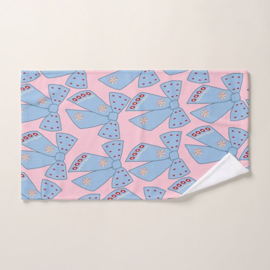 Roze en blauwe bogen bad handdoek (Handdoek)