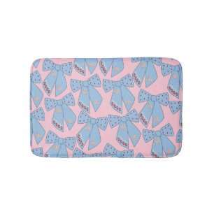 Roze en blauwe bogen badmat