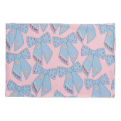 Roze en blauwe bogen kussensloop (Achterkant)