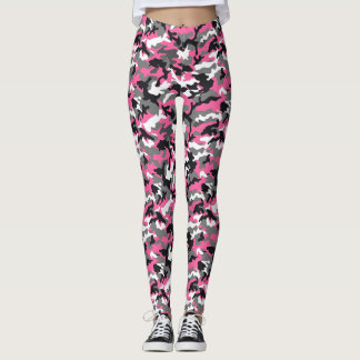 Roze en Blauwe Camo Broek Leggings