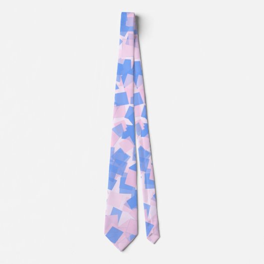 Roze en blauwe Confetti Stropdas (Voorkant)