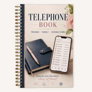 Roze en Blauwe Dames Telefoonboek Notitieboek