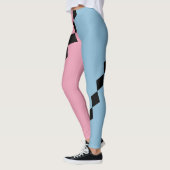 Roze en blauwe diamant diagonale leggings (Links)