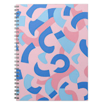 Roze en blauwe doedel patroon