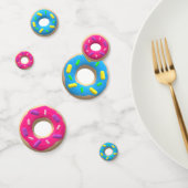 Roze en blauwe donuts confetti (Groep)