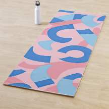 Roze en Blauwe Doodle Patroon