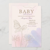 Roze en blauwe douche kaart (Voorkant / Achterkant)