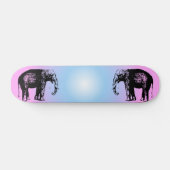 Roze en blauwe ellephant-skateboard skateboard (Horizontaal)