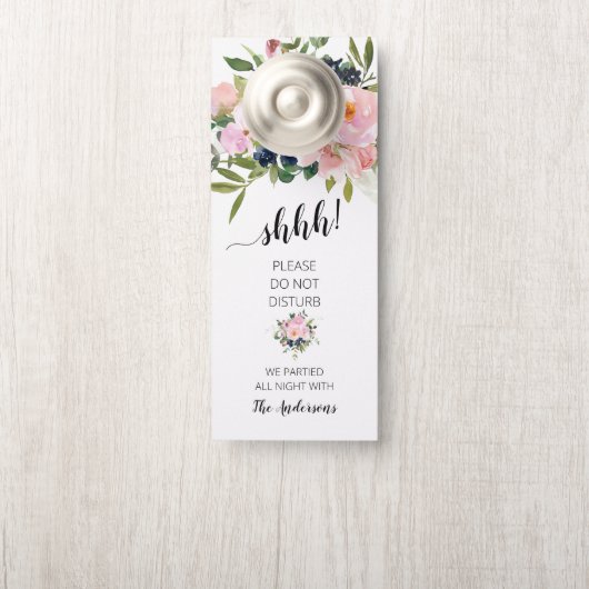 Roze en Blauwe Floral (Op knop)