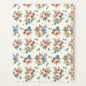  roze en blauwe Floral Planner (Achterkant)