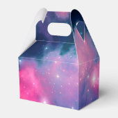 Roze en blauwe galaxy Nebula & sterren Abstract Bedankdoosjes (Achterkant)