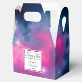 Roze en blauwe galaxy Nebula & sterren Abstract Bedankdoosjes (Geopend)
