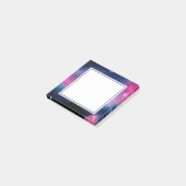 Roze en blauwe galaxy Nebula & sterren Abstract Post-it® Notes (Schuin)