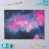 Roze en blauwe galaxy Nebula & sterren Abstract Tissuepapier (Craft)