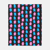 Roze en Blauwe Geesten Fleece Deken (Voorkant)