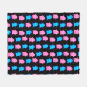 Roze en Blauwe Geesten Fleece Deken (Voorkant (Horizontaal))