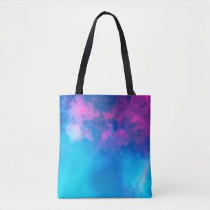 Roze en blauwe gekleurde rook Zazzle_Growshop. Draagtas