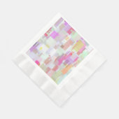 Roze en Blauwe Geometrische Gecemineerde Abstracti Servet (Hoek)