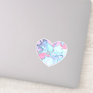 Roze en blauwe getextureerde hardewijn sticker