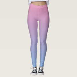 Roze en blauwe gradiënt leggings