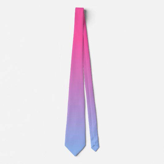 Roze en blauwe gradiënt stropdas (Voorkant)