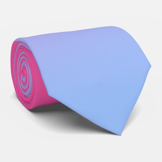 Roze en blauwe gradiënt stropdas (Opgerold)