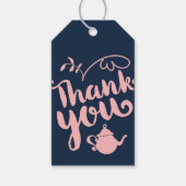 Roze en blauwe handjes bruiloft Dank je Label Cadeaulabel (Voorkant)