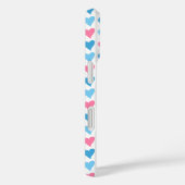 Roze en Blauwe harten Valentijn Case-Mate iPhone Case (Achterkant / Rechts)