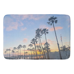 Roze en Blauwe Hemel Zonsondergang in Oceanside Ca Badmat