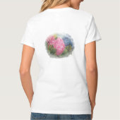 Roze en blauwe hydrangeas t-shirt (Achterkant)