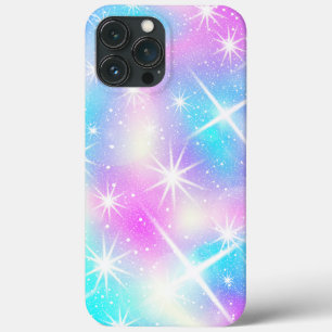 Roze en blauwe inktvlek iPhone 13 pro max hoesje