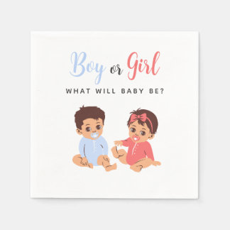 Roze en Blauwe Jongen of Meisje Baby Geslacht Reve Servet