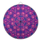 Roze en blauwe kaleidoscoopgradiënt dartbord (Voorkant)