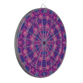 Roze en blauwe kaleidoscoopgradiënt dartbord (Voorkant Links)