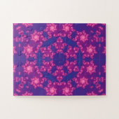 Roze en blauwe kaleidoscoopgradiënt legpuzzel (Horizontaal)