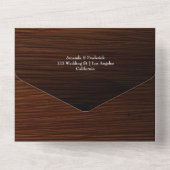 Roze en blauwe kosmos Rustic Barn Country Weddensc All In One Uitnodiging (Achterkant)