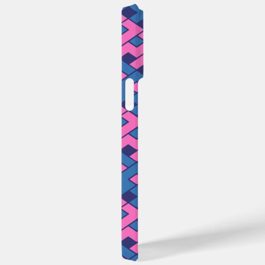 Roze en Blauwe Kubist Case-Mate iPhone Case (Achterkant / Rechts)