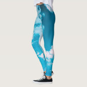 ROZE EN BLAUWE LEGGINGS IN GEDRUKTE VORM (Links)