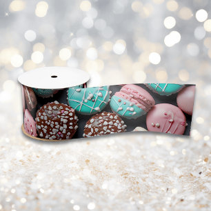 Roze en blauwe macaron lint